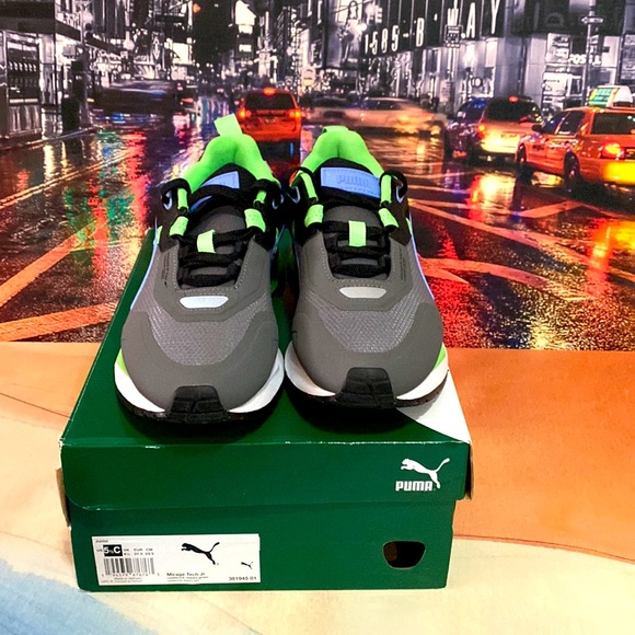 Puma Mirage Tech Jr Castlerock-Elektro Green 🤗😉 - Picture 4 of 7
